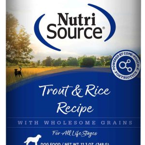 NutriSource Wet Dog Food, Trout and Rice, 12.3 Ounces