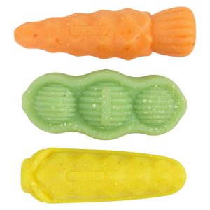 Pupstages Flex-force Veggie Dog Toy, Small, 3 Count