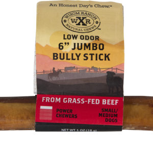 Wixom Ranch Natural Chews Low Odor Jumbo Bully Stick, 6 Inches