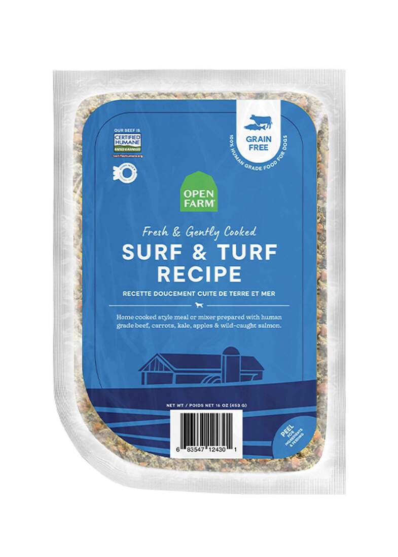 Open Farm Gently Cooked Surf/Turf Frozen Dog Food, 16 Ounces - Not Available For Delivery