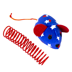 Play On Plush USA Mouse and Spring Cat Toy