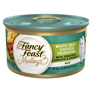 Purina Fancy Feast Medleys Wet Cat Food, Adult White Meat Chicken Primavera, 3 Ounces