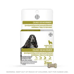 Elanco Quad Dewormer for Medium Dogs, 68 Miligrams - 2 Count