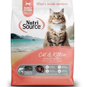 NutriSource Ocean Select Grain-Free Dry Cat/Kitten Food, Trout/Whitefish/Salmon, 4 Pounds