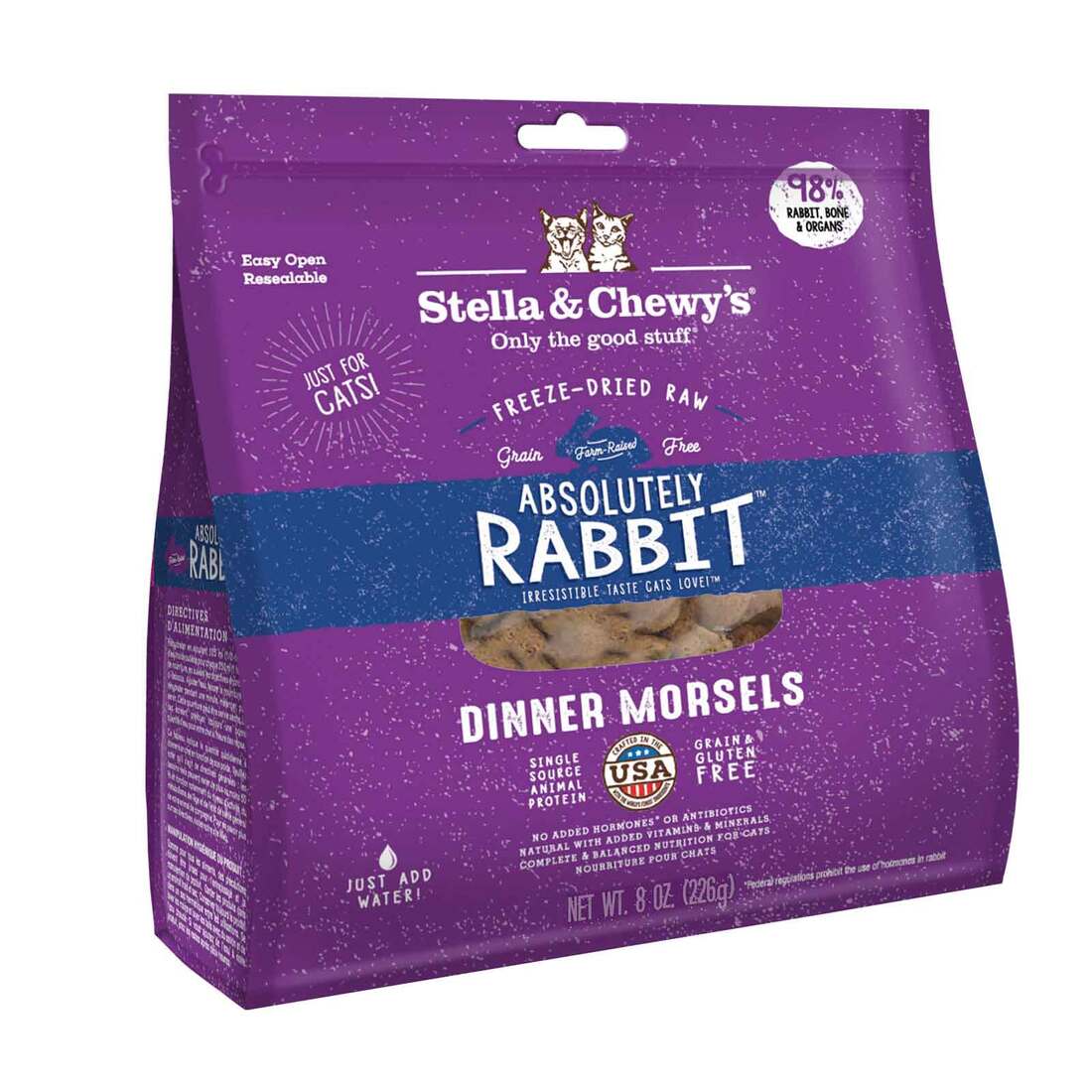 Stella & Chewy's Freeze-Dried Raw Absolutely Rabbit Dinner Morsels Cat Food - Image 2