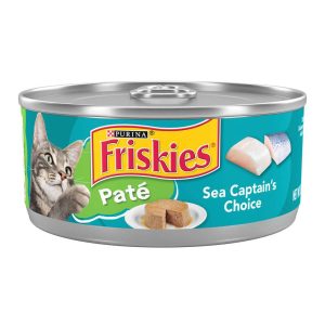 Purina Friskies Wet Cat Food Pate, Sea Captain's Choice - 5.5 Ounce Can