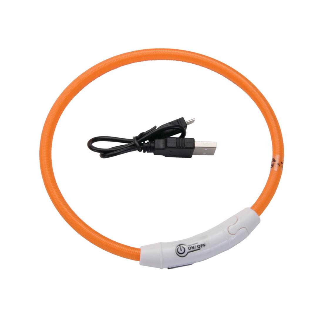 USB Light-Up Neck Ring, Orange - Image 2