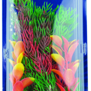 Fins First Plastic Plant Set Green, Yellow, Red, 2 Piece