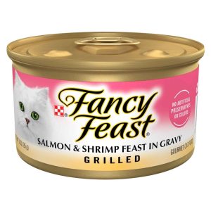 Purina Fancy Feast Wet Cat Food, Salmon & Shrimp Feast, 3 Ounces