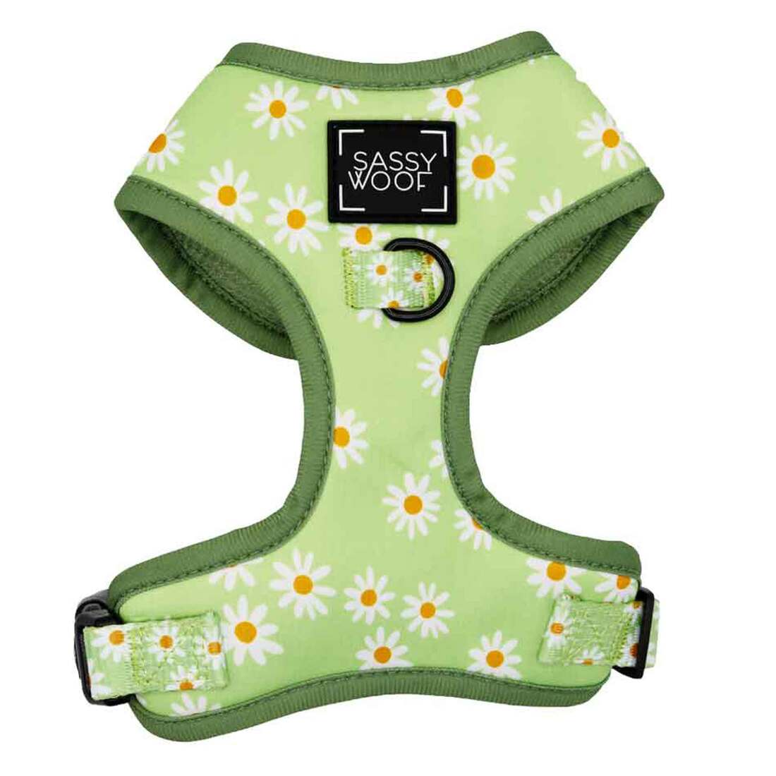 Sassy Woof Adjustable Dog Harness, Dainty Daisy Green - Image 2