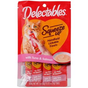 Hartz Delectables Squeeze-Up Tuna & Salmon, 2 Ounces, 4 Pack