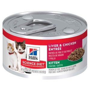 Hill's Science Diet Kitten Wet Cat Food, Liver & Chicken Entrée, 2.9 Ounces