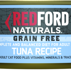 Redford Naturals Natural Wet Cat Food, Adult Grain Free Tuna Shreds in Gravy, 3 Ounces