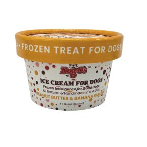 Dog-os Frozen Ice Cream Dog Treat, Peanut Butter and Banana Smash