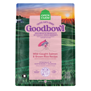 Open Farm Goodbowl Wild-Caught Salmon & Brown Rice Recipe Dry Cat Food, 3 Pounds
