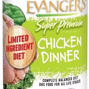 Evangers Natural Wet Dog Food, Super Premium Chicken Dinner, 12.5 Ounces