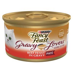 Purina Fancy Feast Gravy Lovers Beef Feast Pate in Wet Cat Food Gravy - 3 Ounce Can