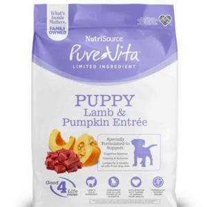 PureVita Puppy Grain‑Free Lamb with Pumpkin Dry Dog Food, 4 Pounds