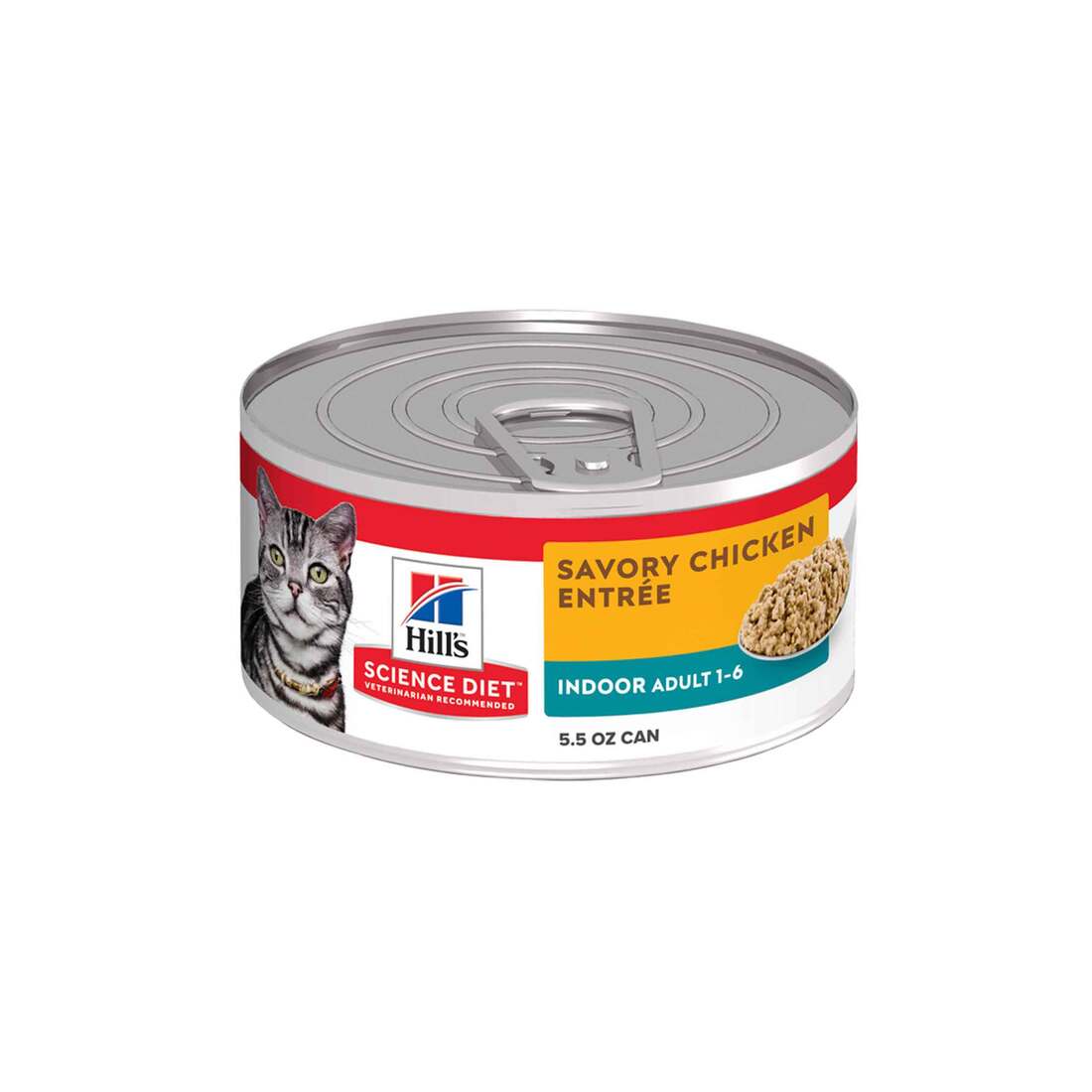 Hill's Science Diet Adult Indoor Canned Cat Food, Savory Chicken Entr??e, 5.5 Ounces