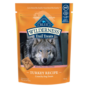 Blue Buffalo Wilderness Trail Treats, Grain Free Crunchy Dog Biscuits, Turkey Recipe, 10 Ounces