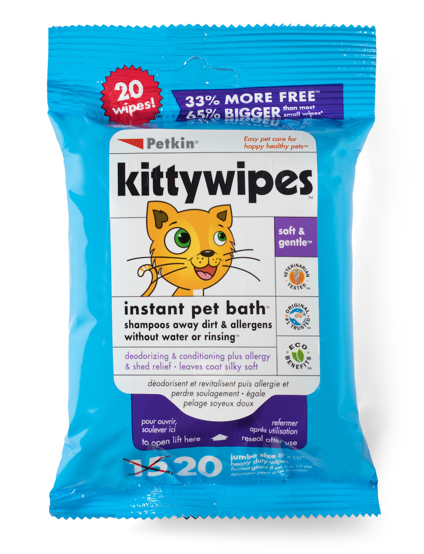 Petkin Kittywipes Soft & Gentle, 15 Count
