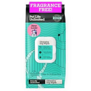 Pet Life Unlimited Cleansing Dog Wipes, 72 Count