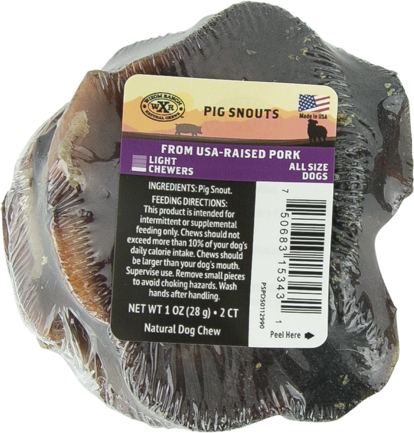 Wixom Ranch Natural Chews Pig Snout, 2 Count