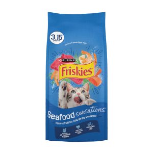 Purina Friskies Dry Cat Food, Seafood Sensations - 3.15 Pound Bag