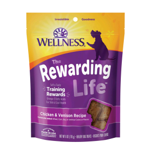Wellness Rewarding Life Soft & Chewy Dog Treats, Grain Free, Chicken & Venison, 6 Ounce Bag