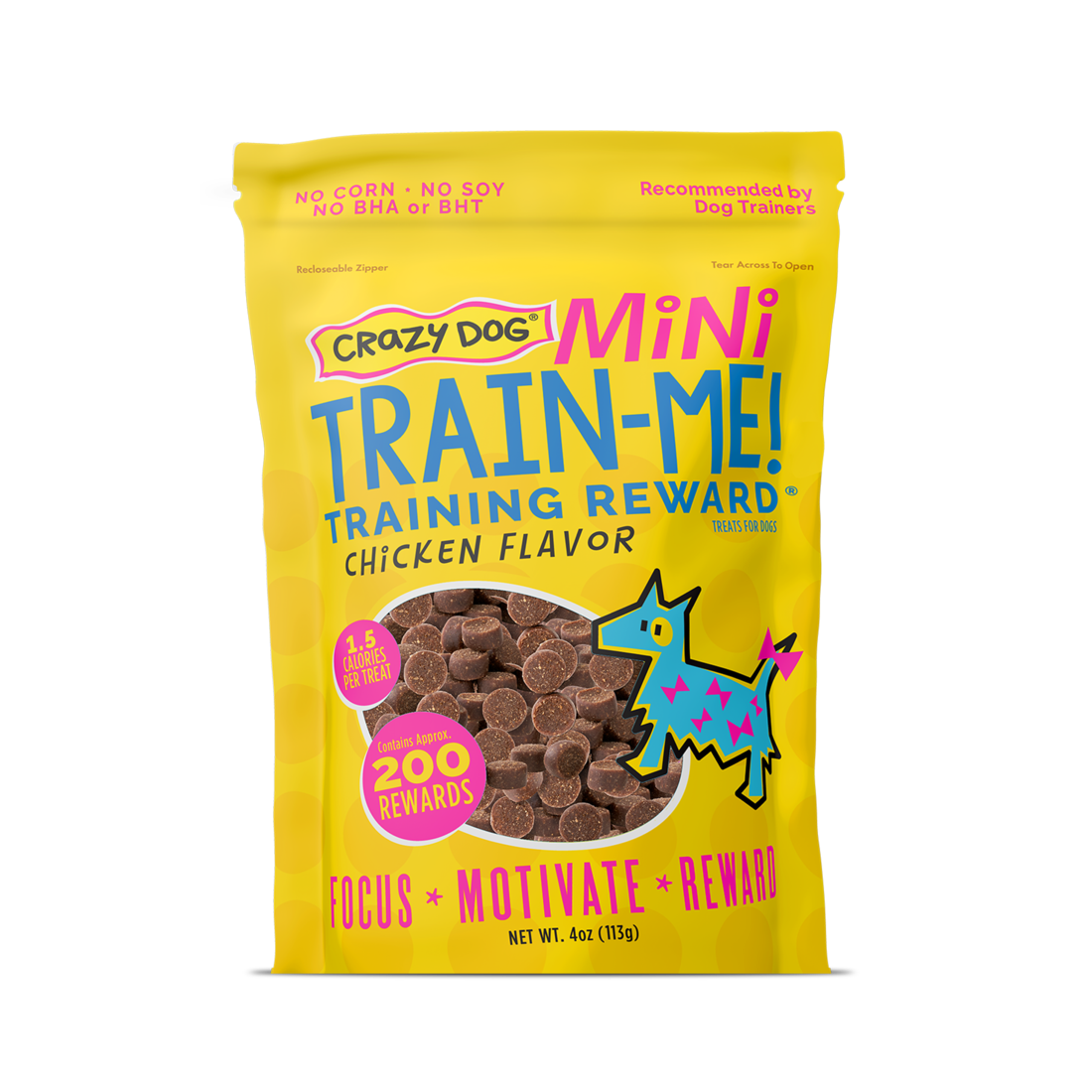 Crazy Dog Train-Me! Mini Chicken Dog Treats, 4 Ounces