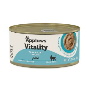 Applaws Vitality Pate Natural Wet Cat Food, Tuna Fillet, 2.47 Ounces