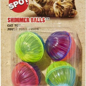 Ethical Pet Shimmer Balls Cat Toy, 4 Pack