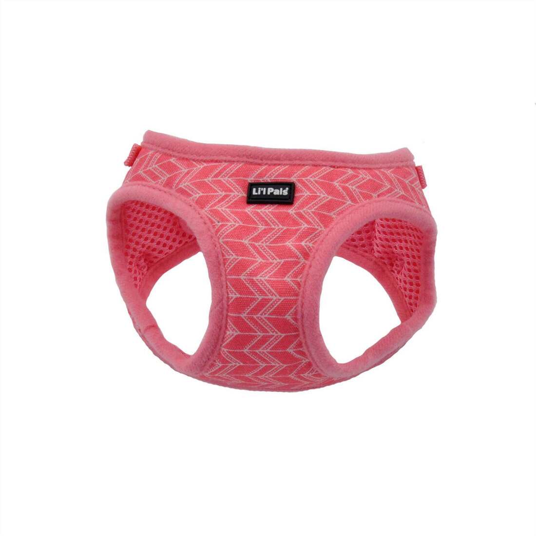 Coastal Pet Products Li'l Pals® Canvas Dog Harness, Pink Tribal Chevron - Image 2