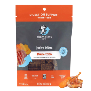 Shameless Ducktato Jerky Bites Dog Treats, 5 Ounces