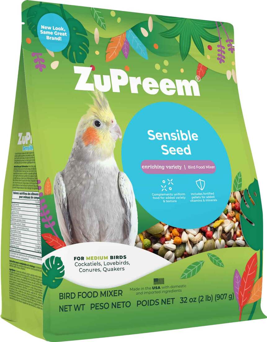 Zupreem Sensible Seed Medium Bird Food, 2 Pounds