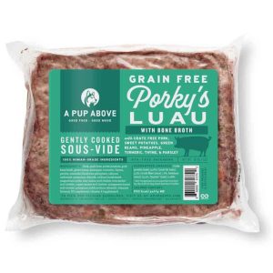 A Pup Above Porky's Luau Recipe Frozen Gently Cooked Dog Food, 1 Pound Patty - Not Available For Del