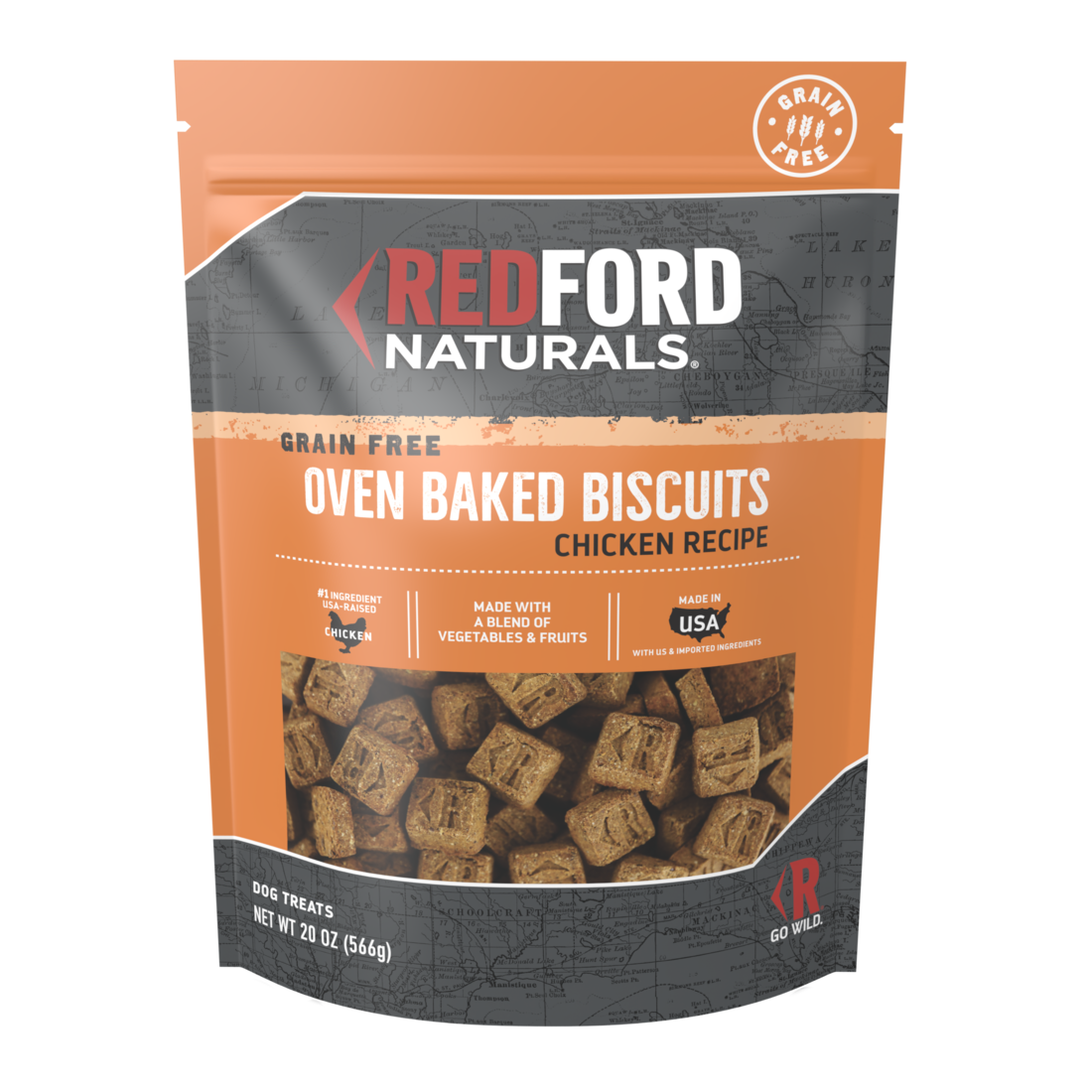 Redford Naturals Grain Free Chicken Recipe Biscuits Dog Treat - Image 2