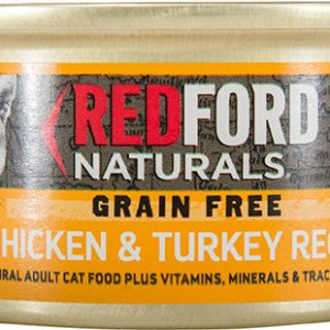 Redford Naturals Natural Wet Cat Food, Adult Grain Free Chicken & Turkey Recipe Cuts in Gravy, 3 Oun