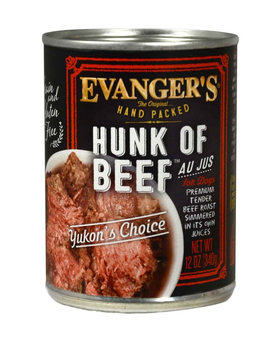 Evangers Hand Packed Grain Free Hunk of Beef Wet Dog Food, 12 Ounces
