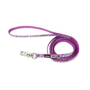 Li'l Pals® by Coastal® Charming Ribbon Overlay Dog Leash, Li'l Bumble Bees, X-Small - 3/8" x 6'
