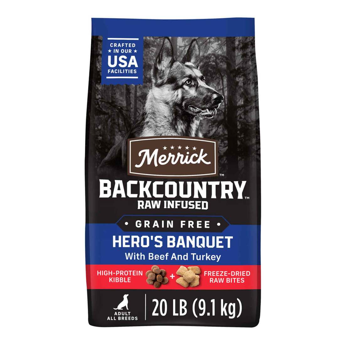 Merrick Backcountry Raw Infused Grain Free Dry Dog Food Hero's Banquet