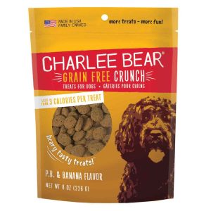 Charlee Bear Dog Treat, Peanut Butter Banana Crunch, 8 Ounces