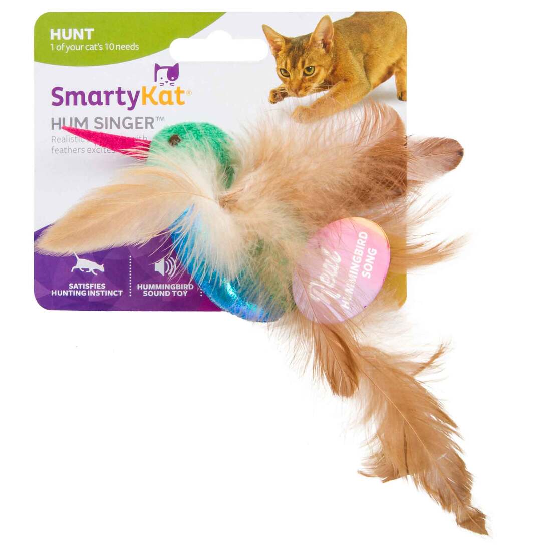 SmartyKat Hum Singer Electronic Sound Cat Toy, Battery Powered