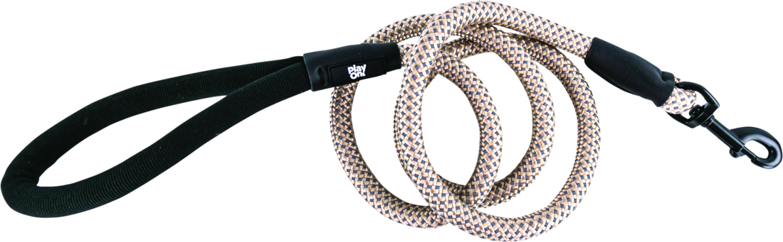 Play On Adventure Reflective Rope Dog Leash, Taupe, One Size