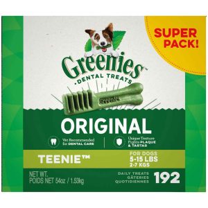 GREENIES Original TEENIE Natural Dental Care Dog Treats, 54 Ounce Pack (192 Treats)