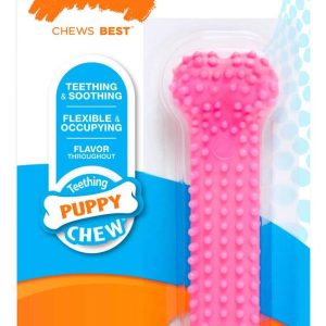 Nylabone Puppy Teething & Soothing Flexible Chew Toy, Pink, Extra-Small/Petite - Up to 15 Pounds