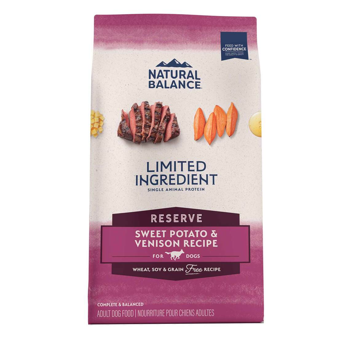 Natural Balance L.I.D. Limited Ingredient Diets Sweet Potato & Venison Formula, Dry Dog Food, 12 Pou