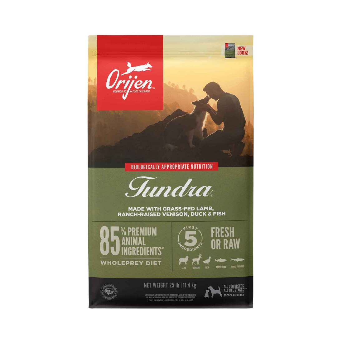 ORIJEN® Dry Dog Food, Tundra, Grain Free & Poultry Free, High Protein, Fresh & Raw Animal Ingredient