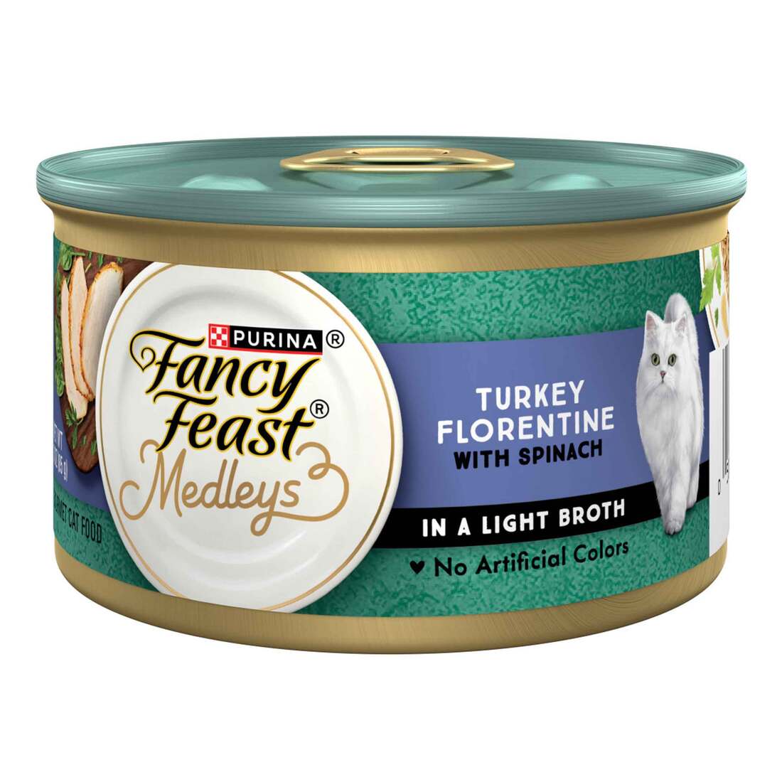 Purina Fancy Feast Medleys Wet Cat Food, Adult Turkey Florentine with Spinach, 3 Ounces