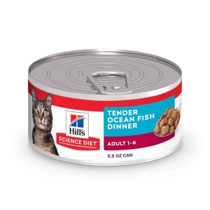 Hill's Science Diet Adult Canned Cat Food, Tender Ocean Fish Dinner, 5.5 Ounces